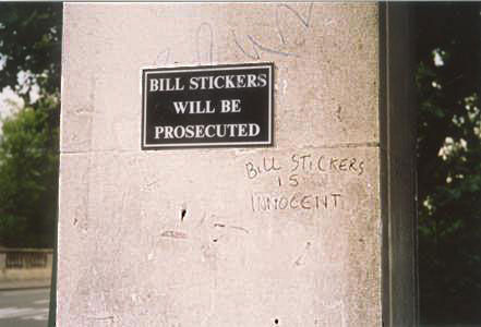 Bill stickers